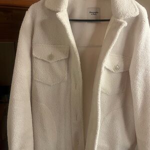 Abercrombie & Fitch Cream Teddy Jacket